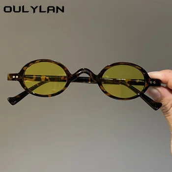Oulylan Retro Mici, Rotunde ochelari de Soare Femei Vintage Marca Steampunk ochelari de Soare Nuante Doamnelor Amuzant Oval Bărbați ochelari de soare UV400