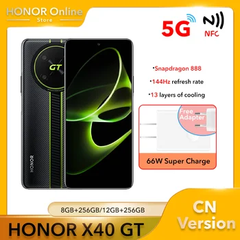 ONOARE X40 GT 5G Smartphone Snapdragon 888 Smartphone 144Hz Flash Esports Ecran 66W Super-Rapid de Încărcare Octa-core Gaming Telefon