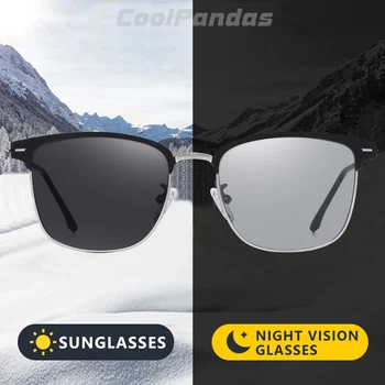 CoolPandas Fotocromatică Polarizat ochelari de Soare Pentru Bărbați Piața de Moda Anti-orbire pentru Femei Ochelari de Soare Cadru din Aliaj de Nuante de sex Masculin UV400