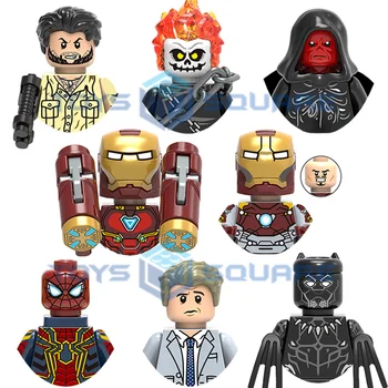 Iron Spider Man Ulise Klaw Ghost Rider Red Skull Everett Rose Black Panther Model Blocuri MOC Cărămizi Set de Cadouri de Jucărie