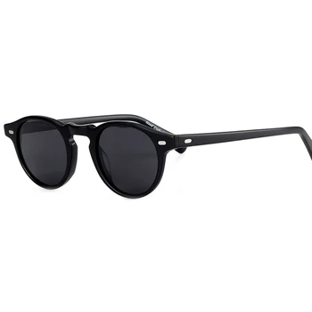 Retro oval Bărbați ochelari de Soare Polarizat Epocă Acetat de Ochelari de Conducere în aer liber Ochelari de Soare Femei