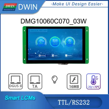 DWIN 7 Inch 1024*RGB*600 IPS TFT Capacitiv/Rezistiv Ecran Tactil LCD Module Inteligente HMI Afișează pentru Arduino DMG10600C070_03W