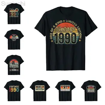 Vintage 1990 a Făcut în 1990 32 st ziua 32 de ani ' 80 Cadou Tricou din Bumbac 100% tricouri Barbati Femei Unisex Topuri Tricouri