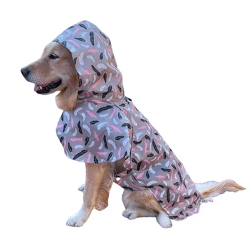 Mare Câine Ploaie Minunat Tipărite Raincape Reflectorizante Haina De Ploaie Cu Gluga Jachete Impermeabile Mic Câine Haine În Aer Liber Consumabile Pentru Animale De Companie