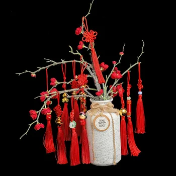 Roșu nod Chineză anul nou China stil Agățat ciucure Decorativ 2023 Festivalul de Primăvară Grădină Acasă China decor Magazin Eveniment de aprovizionare
