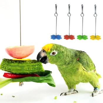 Bird Food Titularul Băț pentru Legume Fructe Gustare Agățat din Oțel Inoxidabil Trata Alimentatoare pentru a Păstra Cușcă Coop Curat