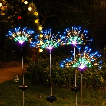 Solare de Gradina LED Lumini în aer liber Lumina Solara Papadie focuri de Artificii Ornamente de Gazon Decor Lampa de Gradina Peisaj de Iluminat Acasă