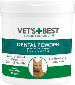 Veterinarul este cel Mai Natural Dentare Praf pentru Pisici Dintii curati si o Respiratie Proaspata 45g