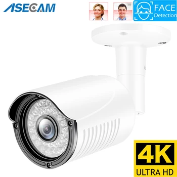 8MP 4K Ultra HD Camera IP de Exterior Ai de Detectare a Feței H. 265 Onvif Metal Glonț CCTV Viziune de Noapte IR 5MP POE Umane Camera de Securitate