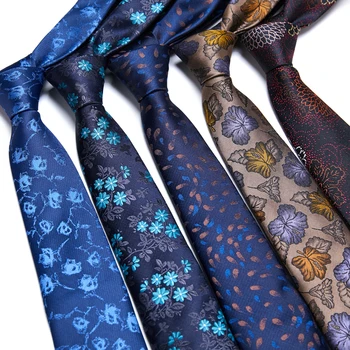 Noua Moda de 7,5 cm Oameni de Mătase Florale Cravată Bule Jucquard Cravata Costum de Oameni de Afaceri de Nunta Rochie de Petrecere Formală Cadouri Cravat