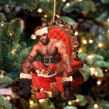 Pomul De Crăciun Pandantiv Crăciun Barry Lemn Pandantiv Meme Decor Amuzant Masina Pandantiv Meserii Crăciun Consumabile Ornamente
