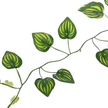 Artificiale Pepene Verde De Viță De Vie Reptile, Soparle Terariu Urca Decor Fals Plante Frunze