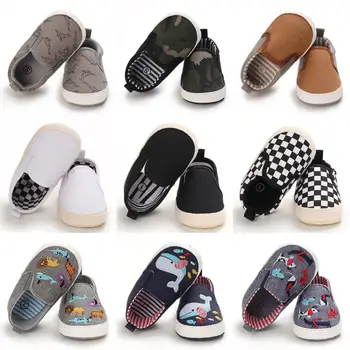 De la 0 la 18 Luni Carouri Pantofi pentru Copii Băiat Confortabil Moale Unic de Moda Clasică Zăbrele Panza Copil de Mers pe jos Pantofii