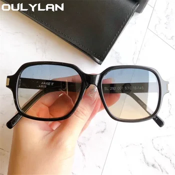 Oulylan Retro Oval ochelari de Soare Femei Bărbați Clasic Mici Pătrate Ochelari de Soare Masculin Feminin Gradient Nuante UV400 Ochelari de Ins Stil