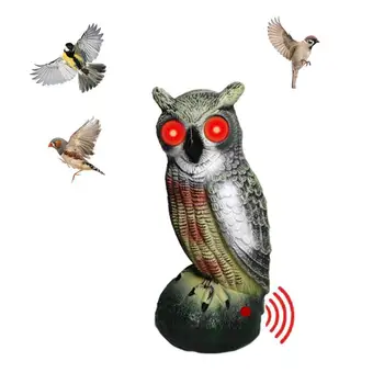 Bufnita Fals Momeală Statuia Bufniță Pasăre Repellente Dispozitive Bufnita Momeli Pentru A Speria Păsările Departe De Sondare Luminos Bufniță Pasăre Sperie Dispozitiv