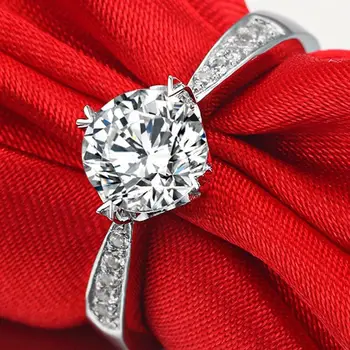 TR245 vânzare Clearance-ul 925 Sterling Silver 1 carat/2 carate moissanite Bijuterie inele de logodna pentru femei,inele de Nunta