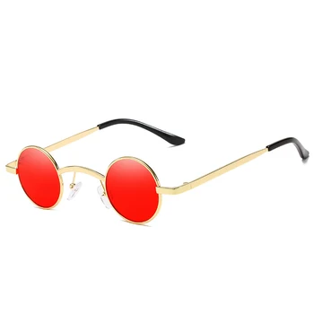 Mici, Rotunde Steampunk ochelari de Soare Barbati Femei Metal Brand Designer de ochelari de Soare Retro Vintage de Înaltă Calitate oculos de sol
