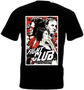 Fight Club Poster De Film S Unisex Groază Tricouri Hardcore Tricouri Hip Hop Tricou Prânz Cald T-Shirt Aer Rusia Fipbhs